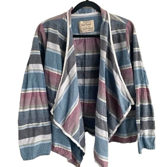 Old Ranch Striped Open Cover, Sz Large - Picture 1 of 14
